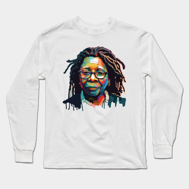 Whoopi Goldberg Art. Long Sleeve T-Shirt by vectrus